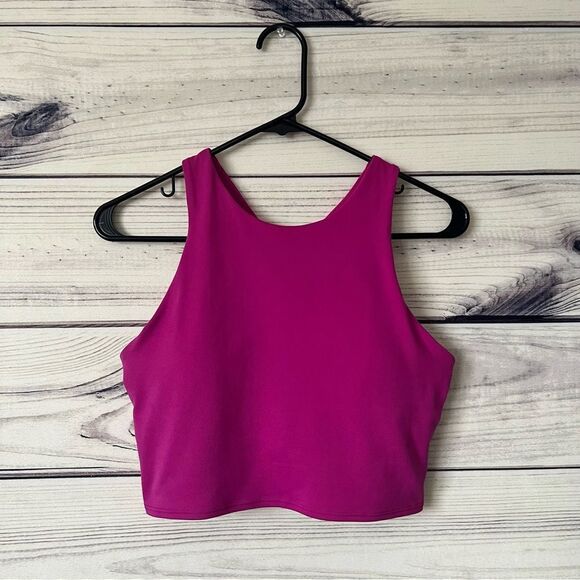 Athleta Magenta-Pink Conscious Crop Sports Bra Top - Picture 4 of 9